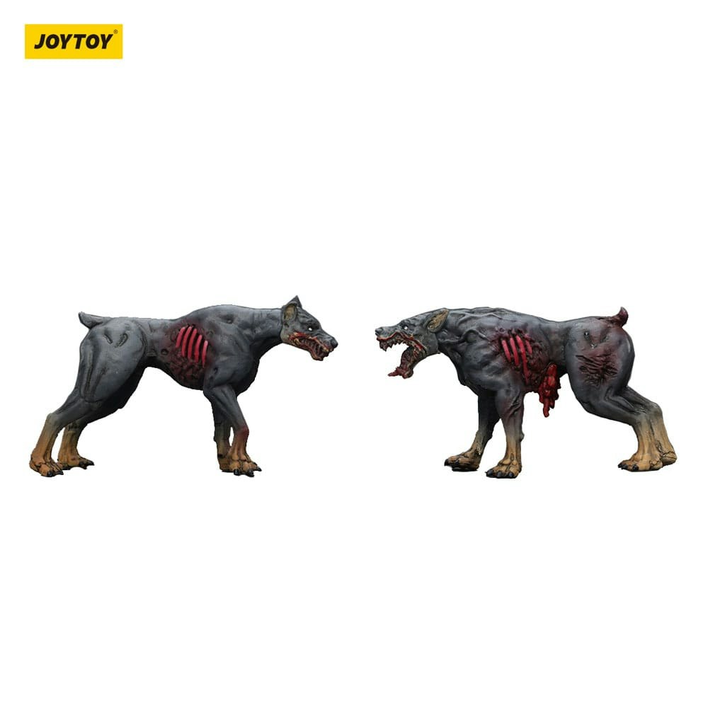 Zombie Dark Source Action Figures 2-Pack Police Dogs 8 cm (Totalpris 129,-)