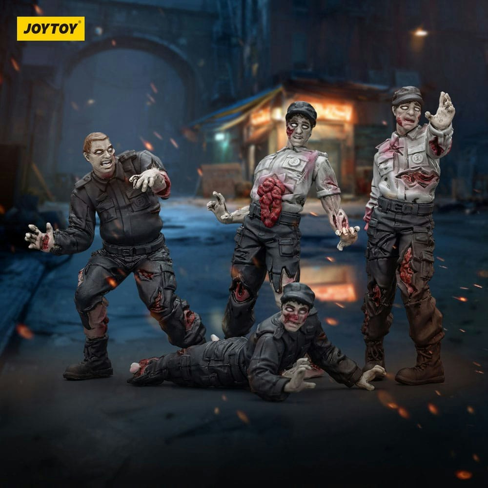 Zombie Dark Source Action Figures 4-Pack Security Guards 8 cm (Totalpris 249,-)