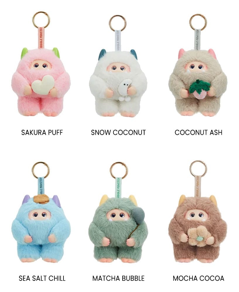 Giggle Monster Plush Keychain 11 cm Marshmallow Dreams Blind Box Display (6) (Totalpris 1.295,-)