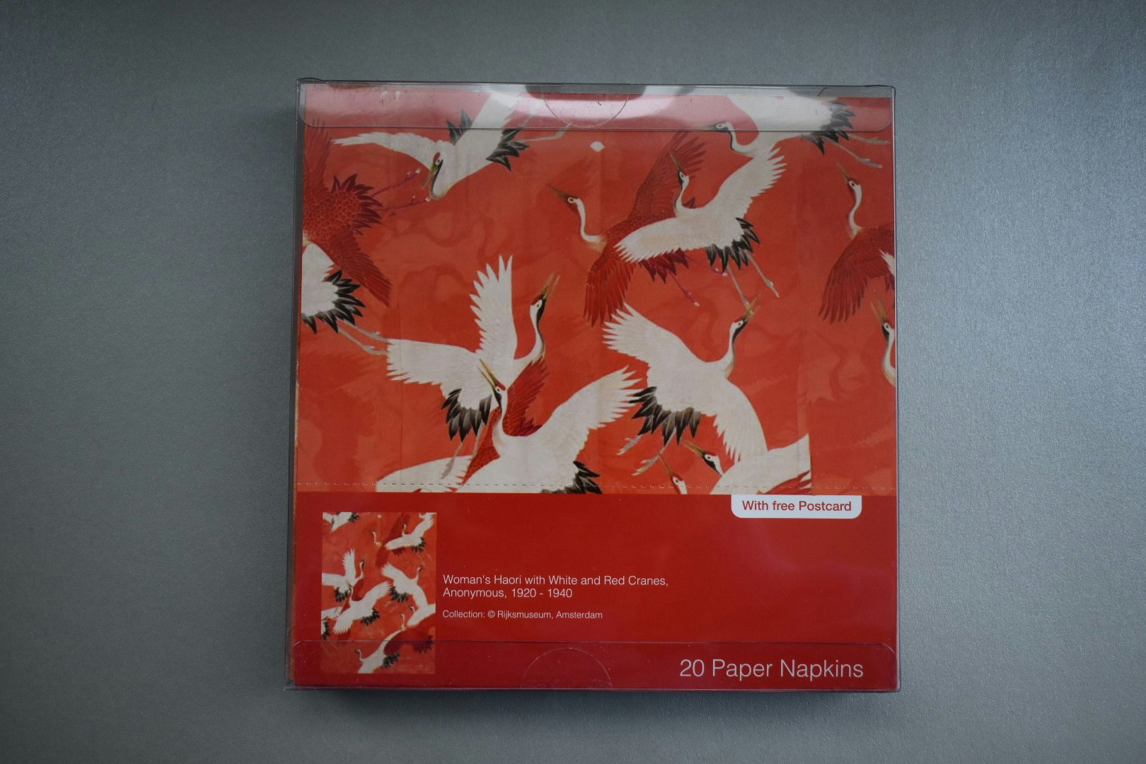 Middagsservetter från Nationalmuseum Amsterdam white & red cranes