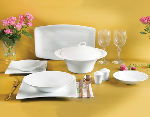 Vinci White - 96 deler porselen middagsservise!