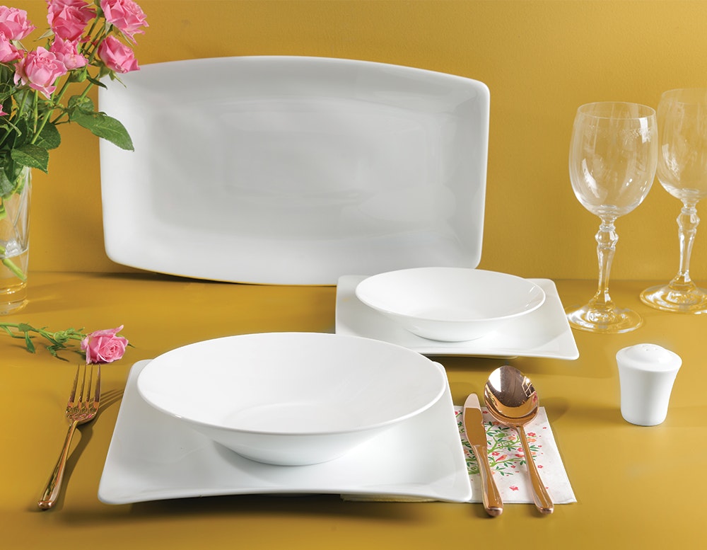 Vinci White - 96 deler porselen middagsservise!