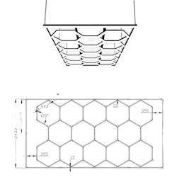 14 Hexagon med jording og dimming 30/60/100%
