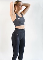 CURVED TIGHTS GRÅSVART
