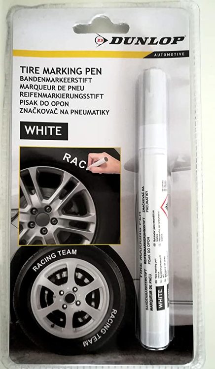 Markeringspenna för däck - Dunlop vit