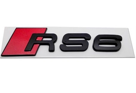 RS6 - Audi RS6 blanksvart emblem bak