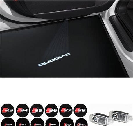 A6 - LED dörr lampa logo (olika logor) - 4st