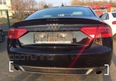 A5 2008-2012 - S-line diffuser till icke S-line Audi A5 B8 Sportback - enkelt ändrör vänster + höger