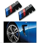 BMW M logo emblem skärmar Svart