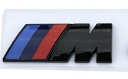 BMW M logo emblem Baklucka Svart/Kolfiber