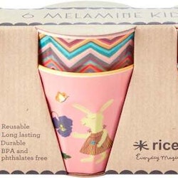 Rice Melamine kids cup 6 stk.