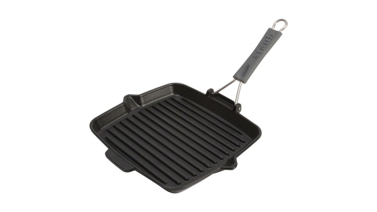 Staub Grill with silicone handle square 24x24 cm iron