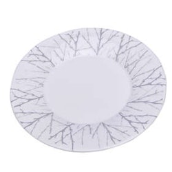 Modern House bjørk asjett/frokost tallerken hvit/grå 22cm porselen