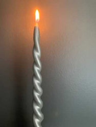 Snurrade ljus silver