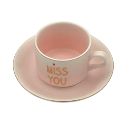 Espresso / Kaffemuggar set "I miss you"