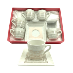 Espresso / Kaffemuggar set - porslin muggar