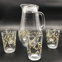 Glas kanna med 6 glas / Kanna set