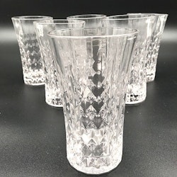 Snygga glas mönstrerad glas, 6 st / vatten / juice / drinkar