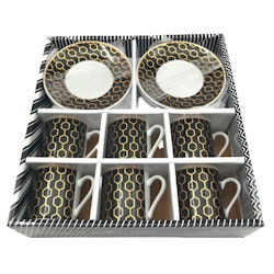 Espresso set - turkish coffee muggar set med fat och öra