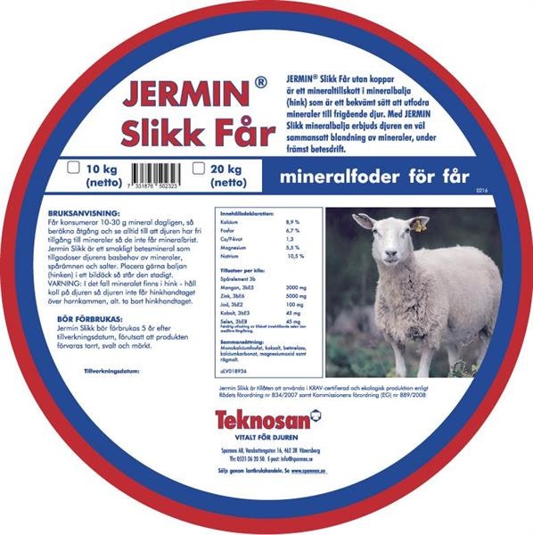 Jermin Slikk Får utan Koppar 10 kg