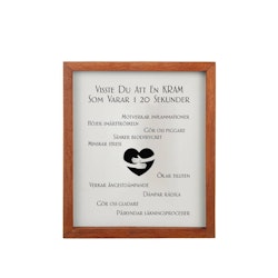 Tavla Visste du att en kram... 25x30cm