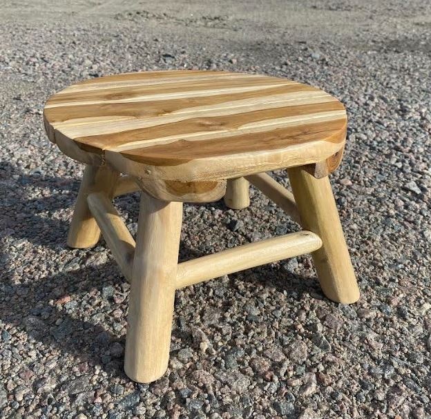 Pall Teak rund låg 30 cm höjd 20 cm
