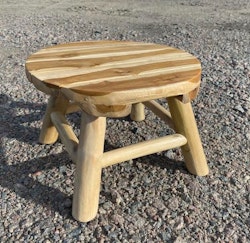 Pall Teak rund låg 30 cm höjd 20 cm