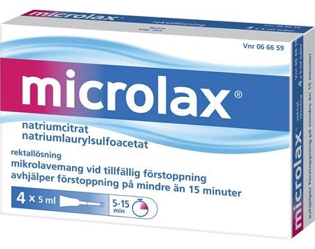 Microlax mikrolavemang 4 x 5 ml