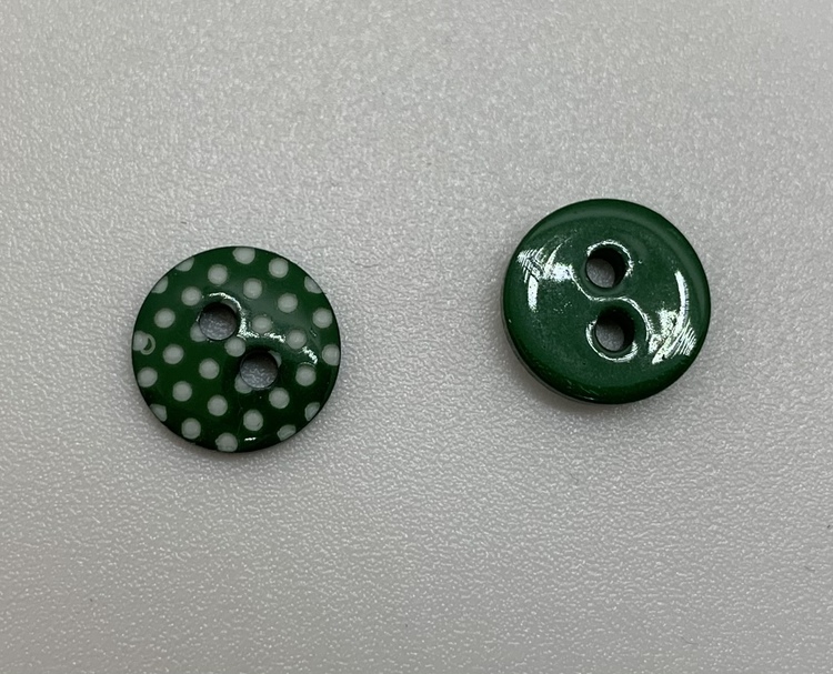 11mm Grön prick