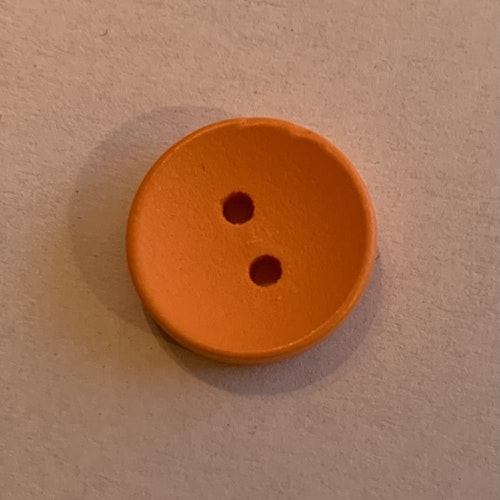 15mm Träknapp orange