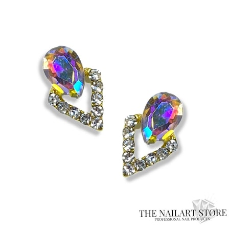 70% Diamond Drop Triangle - Crystal AB