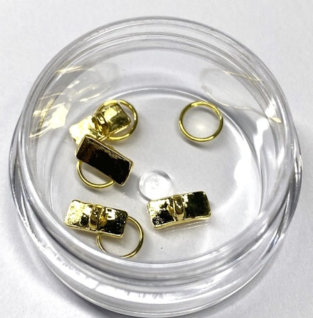 Metallsmycke - Guld Rektangel