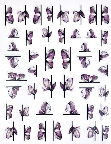 2 pack Line Flower Sticker
