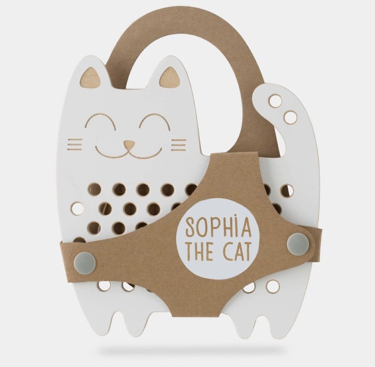 Sophia katten, trä snörnings leksak - Montessori