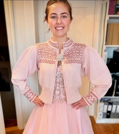 Brudejakke lys rosa