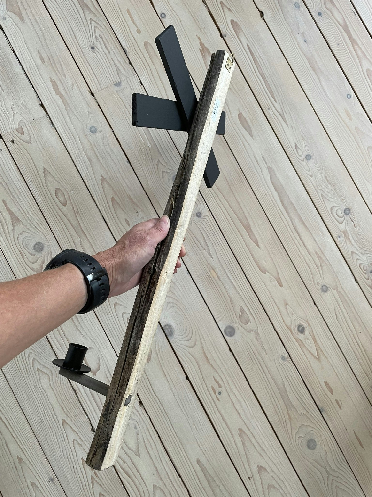 Väggljusstake Ledkryss - Natur - Brun
