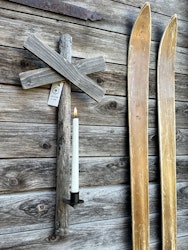 Väggljusstake Ledkryss - Natur - Brun