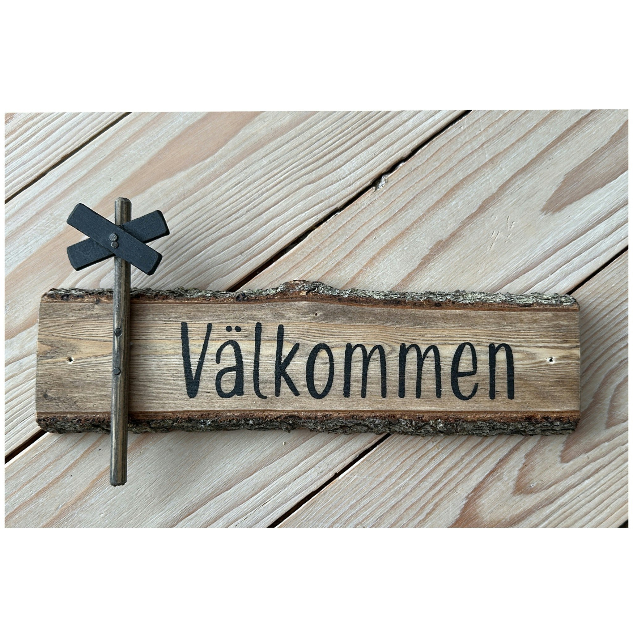 Välkommenskylt av gran, Ledkryss