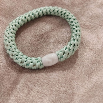 Armband/hårsnodd - Mintgrön