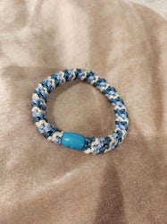 Armband/hårsnodd - Multifärgad blå