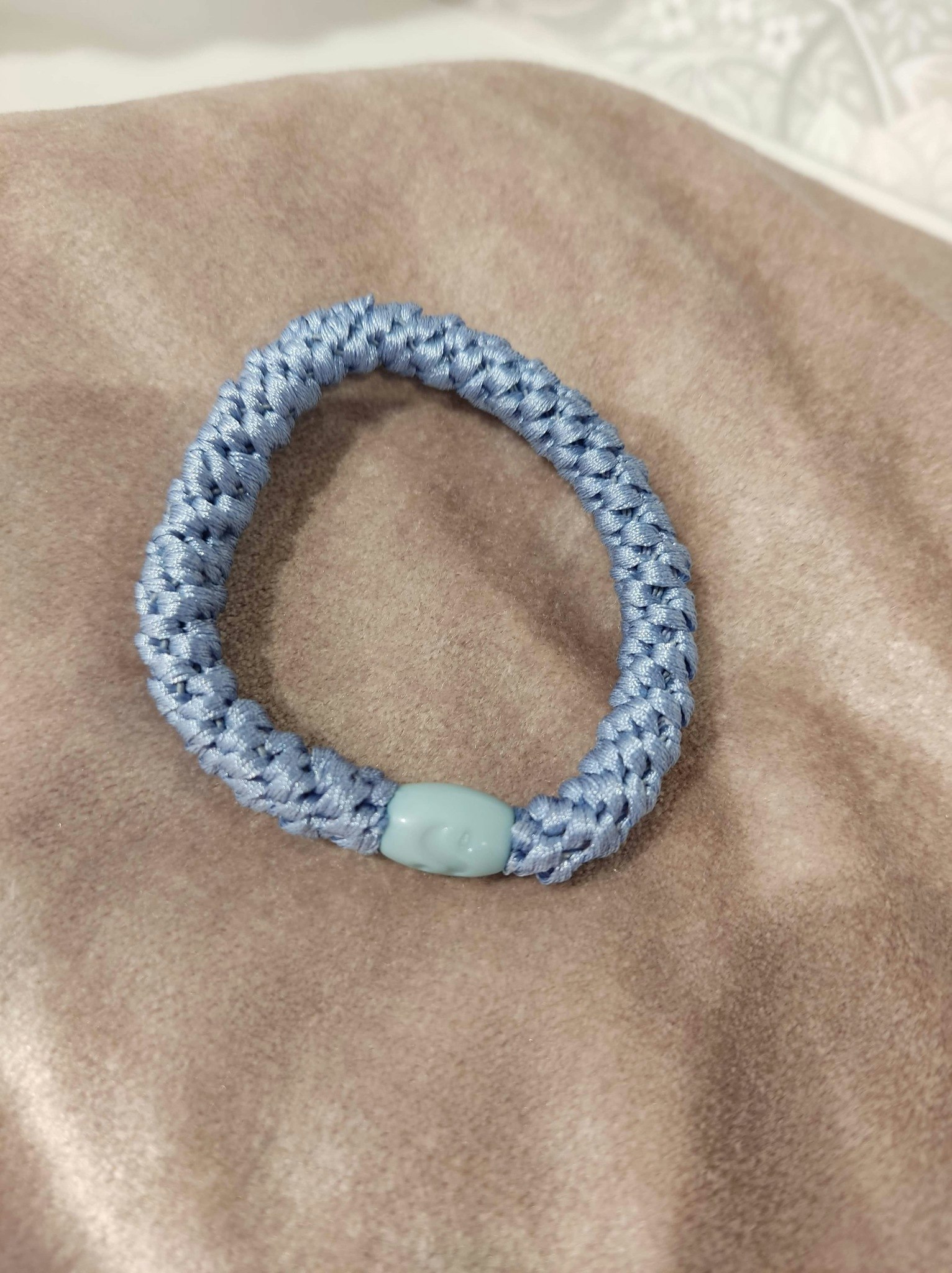 Armband/hårsnodd - Babyblå