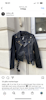 Biker jacket leather svart/guld