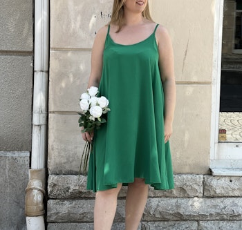 Klänning Vera smaragdgrön