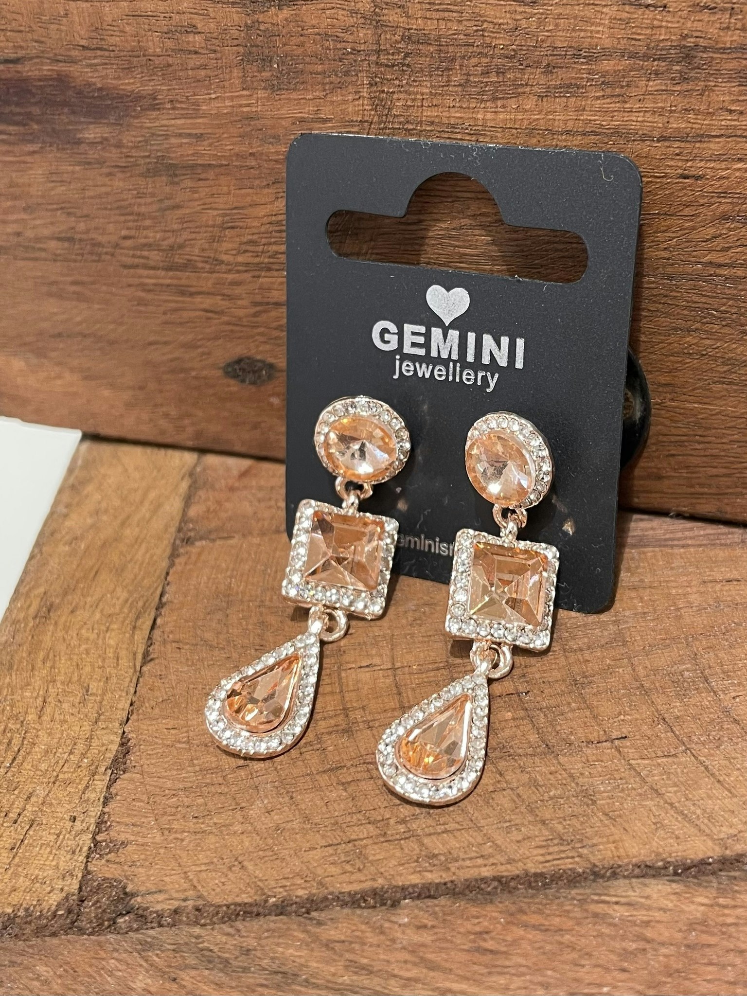 Örhänge GEMINI Peachy spark