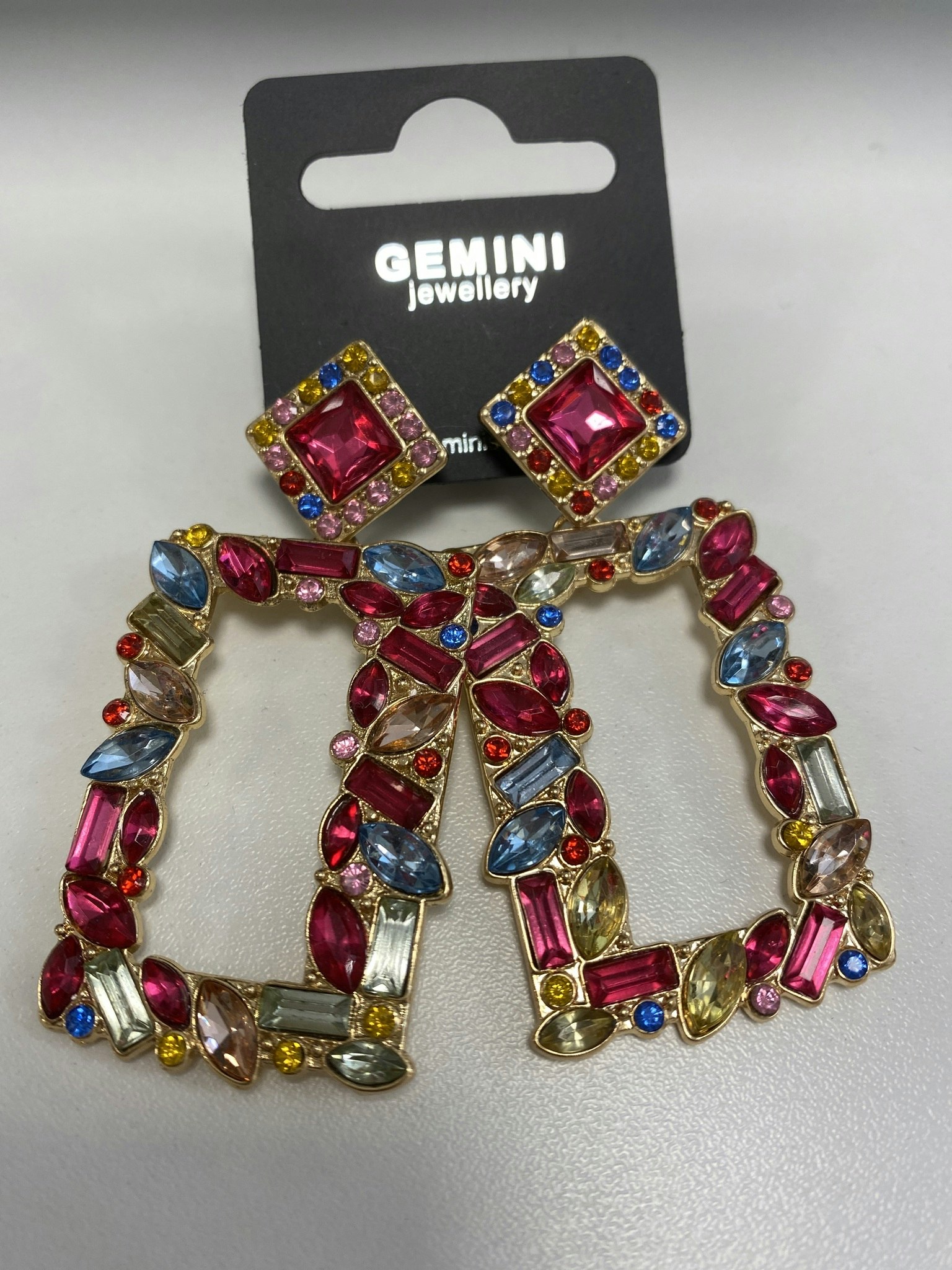 Örhänge Gemini Diamant rektangel