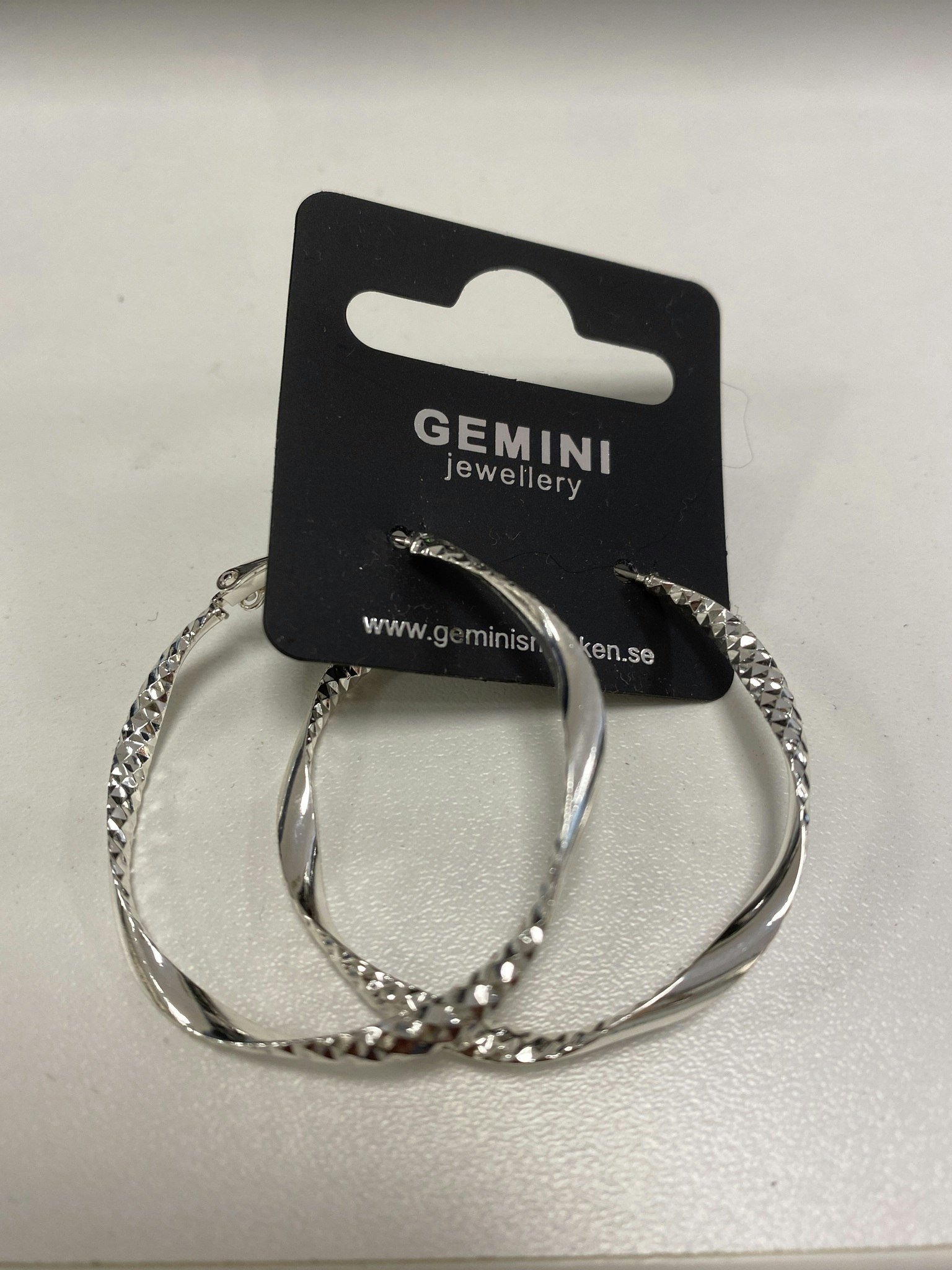 Örhängen Gemini silver ringar mönster