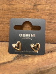 Örhängen Gemini Guld hjärta