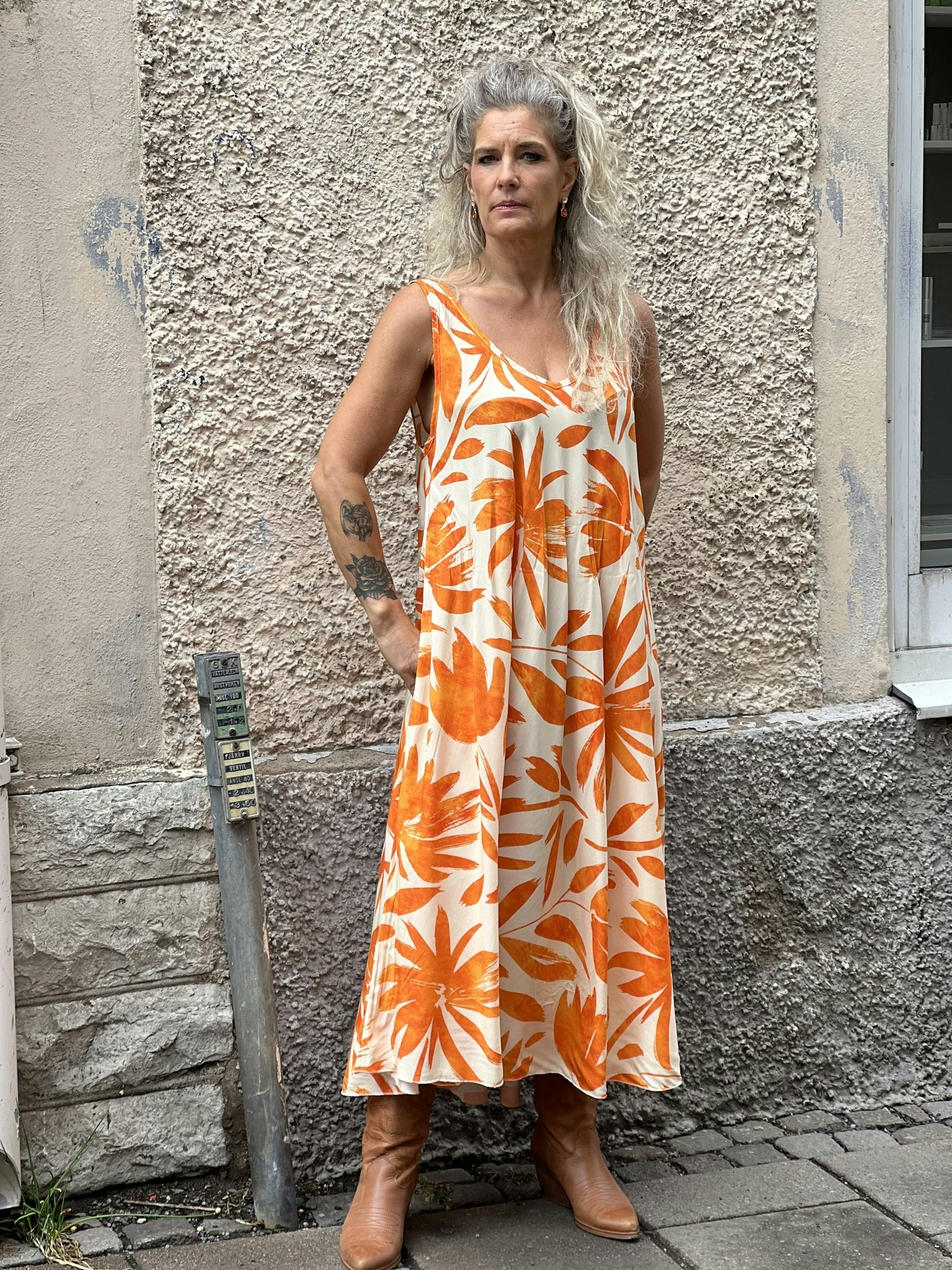 Klänning Leja orange