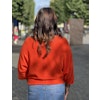 Stickad tröja orange Inez