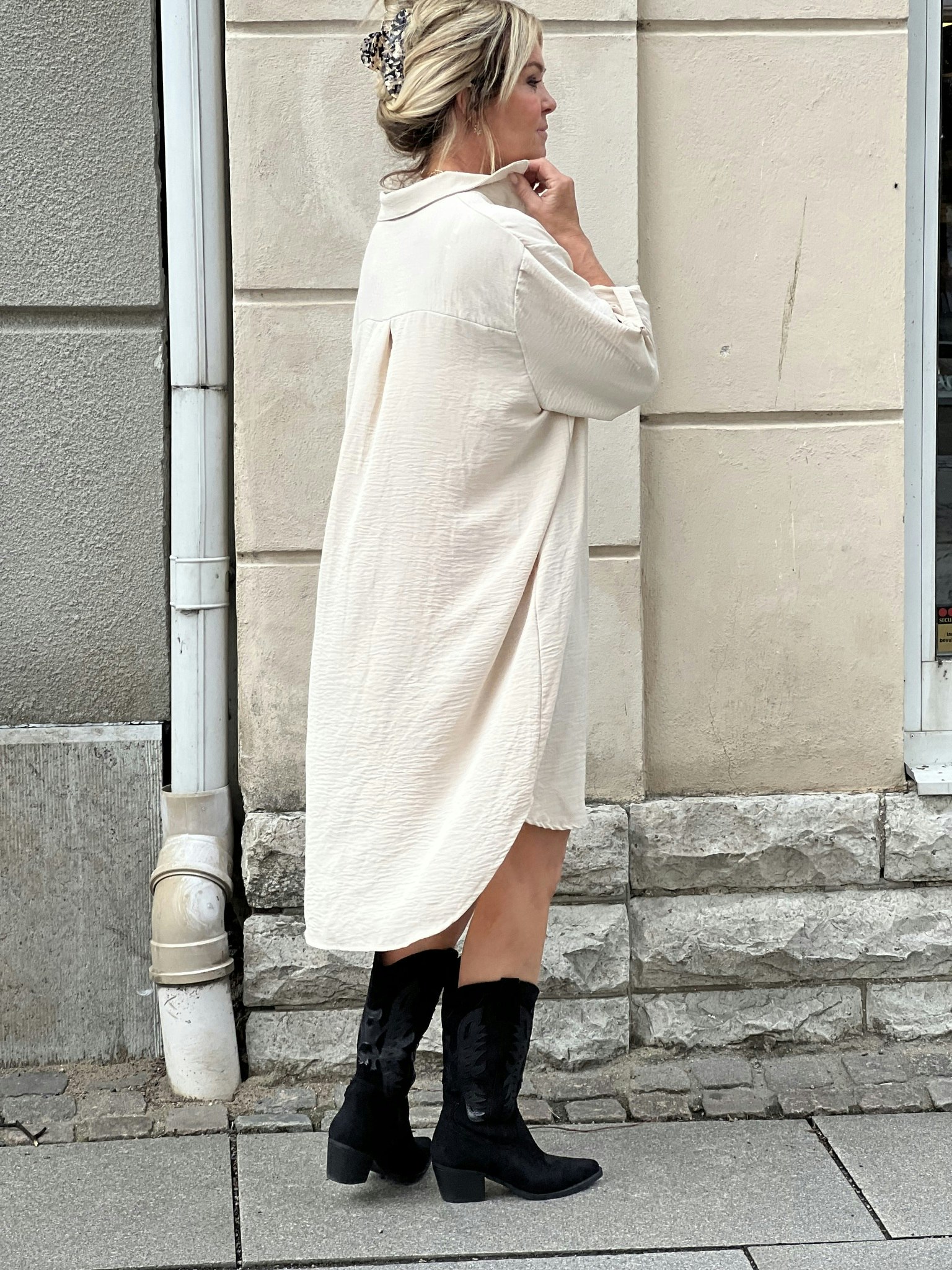 Yvette storskjorta beige